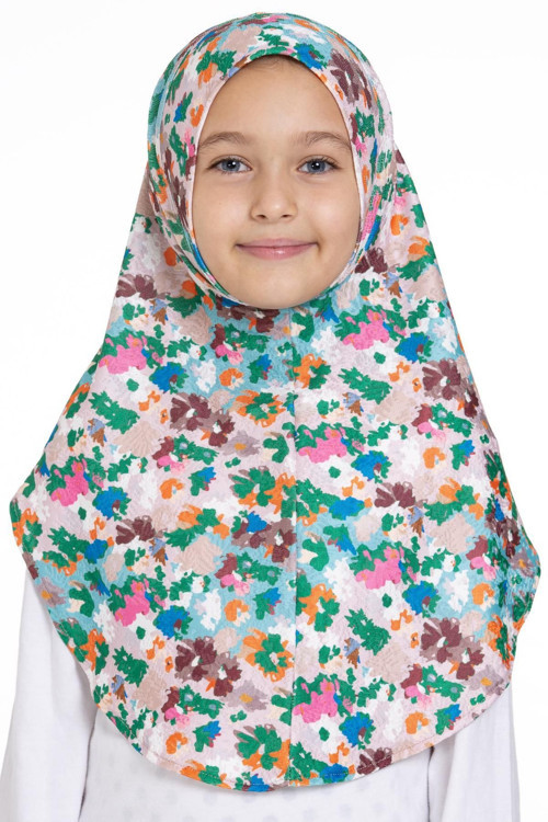 Zümrüt Pratik Hazır Geçmeli Genç Tesettür Bone Jakar Desenli Hijab 2408_37