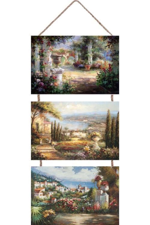 3 Parçalı Askılı Mdf Tablo - 3'Lü Askılı Mdf Tablo