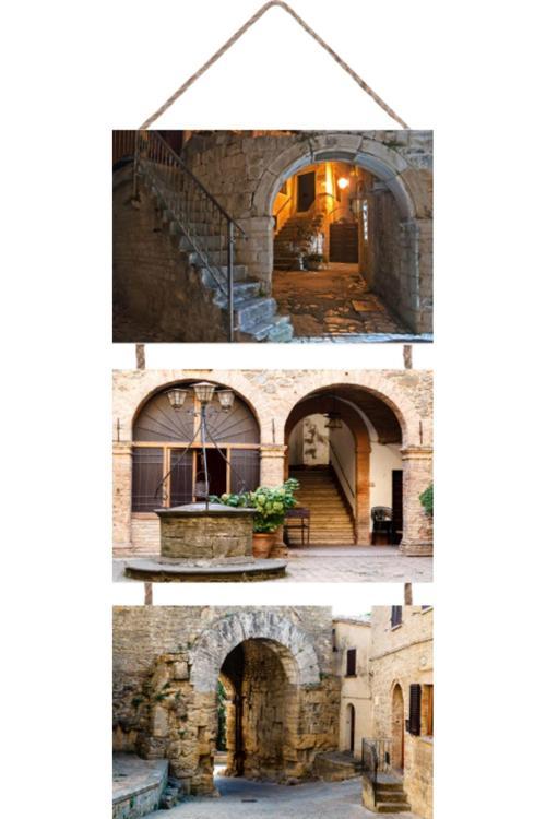 3 Parçalı Askılı Mdf Tablo - 3'Lü Askılı Mdf Tablo