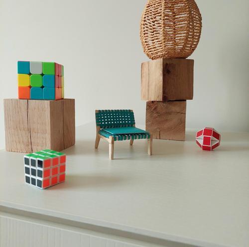 Dekoratif Mini Sandalye Turkuaz