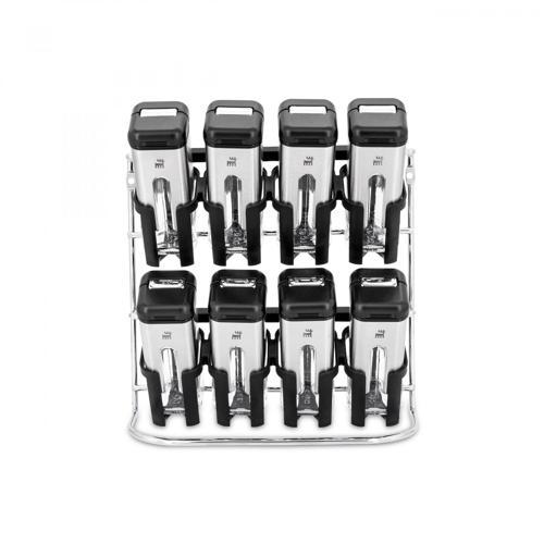 Shinex Inox Standlı 9 Parça Cam Baharat Seti 100 Ml