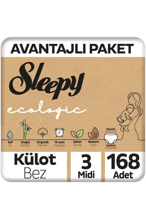 Ecologic Premium Plus Avantajlı Paket Külot Bez 3 Numara Midi 168 Adet