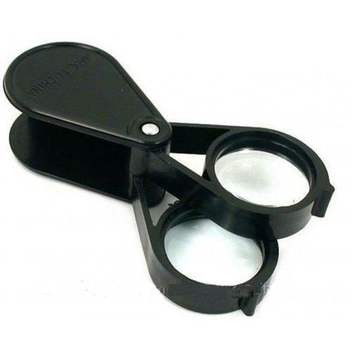 Büro Ev Ofis Hediyesi için 20X 30MM Çıft Optik Lens Büyüteç Katlanan Tip Cep Büyüteci