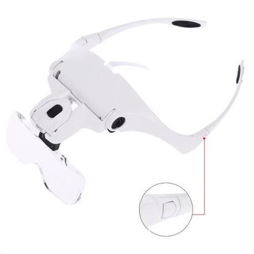 Büro Ev Ofis Hediyesi için 3,5X 5LENS 2LED Işıklı Büyüteç Ayarlanır Tip Göz Büyüteci