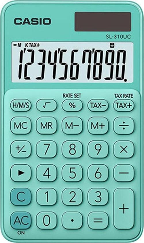 Sl-310Uc-Gn Cep Tipi 10 Hane Yeşil Hesap Makinesi
