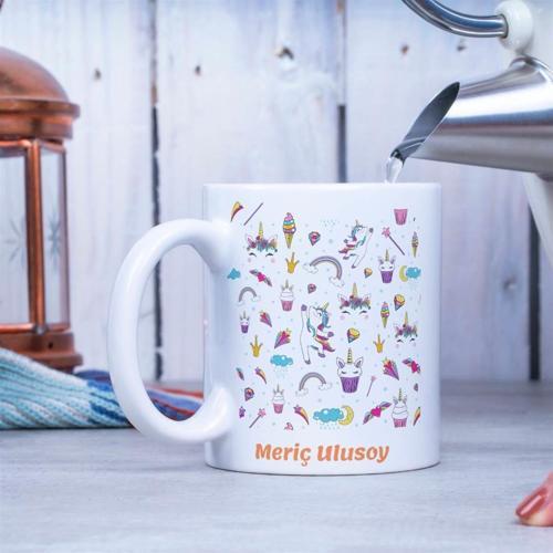 Kişiye Özel Unicorn Temalı Kupa Bardak 2855