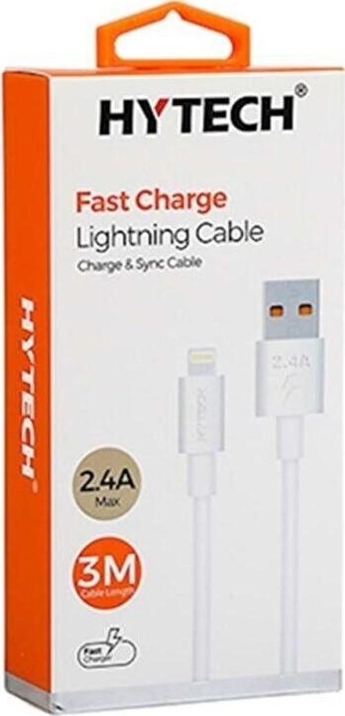 Hy-X99 3 Metre 2.4A Usb To Lightning Beyaz Data + Sarj Kablosu