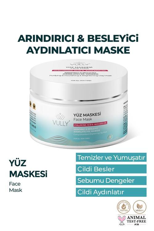 Arındırıcı Besleyici Aydınlatıcı Yüz Için Kil Maskesi 150 Ml (Hyaluronıc Acıd - Avacado Oıl)