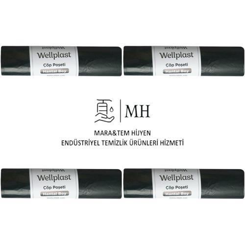 WELLPLAST HANTAL BOY 100X150 cm ÇÖP POŞETİ 4 RULO (40 ADET POŞET)