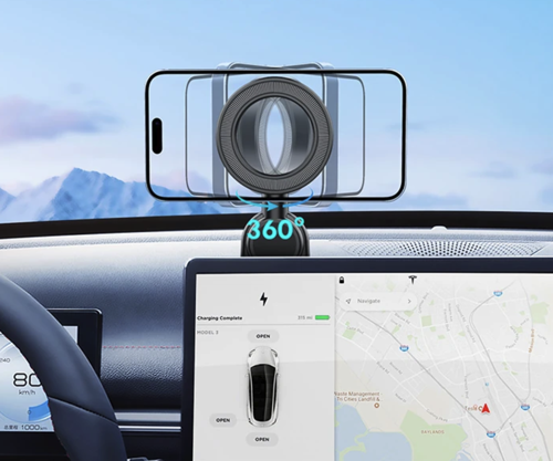 Esnek magsafe özellikli güçlü mıknatıslı araç içi telefon tutucu manyetik tutucu tesla ekran için
