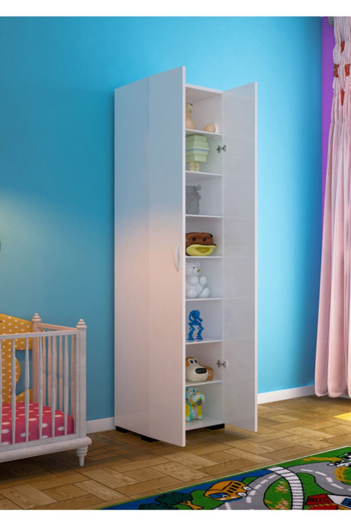 Gardolap Çok Amaçlı Dolap Banyo Dolabı Çocuk Odası Dolabı 8 Raflı Dolap Gardırop