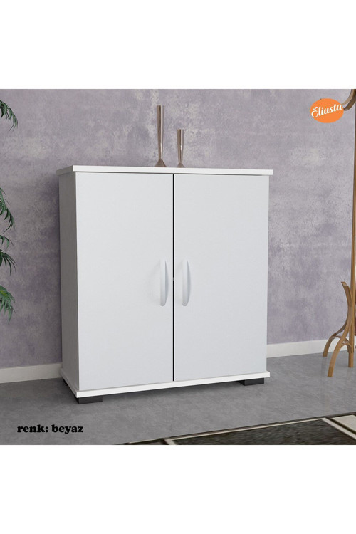 ARD-112 70 x76x 32 cm Ayakkabılık Antre Ayakkabılık Çok Amaçlı Dolap Ayakkabı Dolabı-BEYAZ