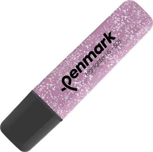 Fosforlu Kalem (İşaret Kalemi) Metalik Simli Gül Pembe HS 505 15 (10 Lu Paket)