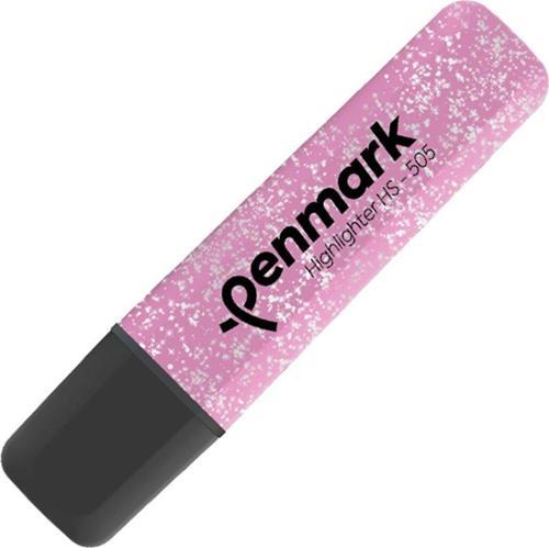 Fosforlu Kalem (İşaret Kalemi) Metalik Simli Pembe HS 505 17 (10 Lu Paket)