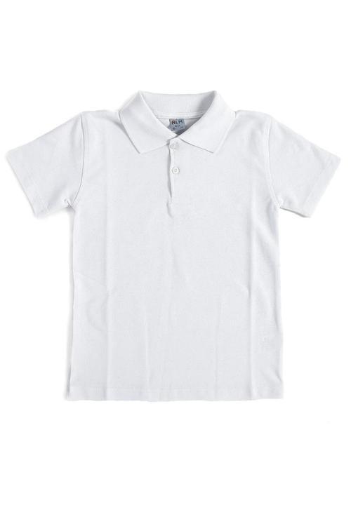 Beyaz Kısa Kol 6-16 Yaş Çocuk Okul Lakos Tişört/t-shirt - 80238-beyaz