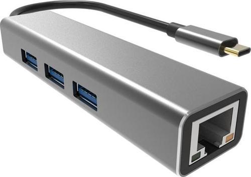 Dh311A Type-C To Usb3.0-3+Rj45 Çoklayıcı