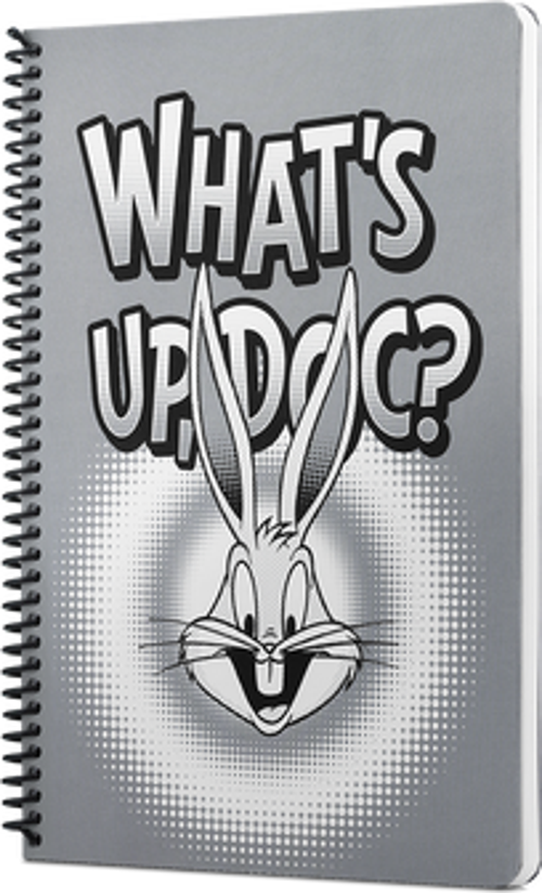 Looney Tunes Whats Up Doc Spiralli Not Defteri Gri 80 Yaprak Çizgili 17X24Cm Dft-388487