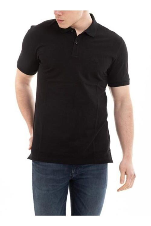 Unisex Siyah Polo Yaka Okul Tişörtü