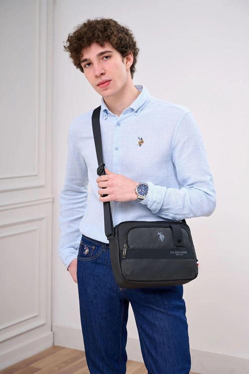 US Polo Assn 24538 postacı çantası omuz çantası SİYAH