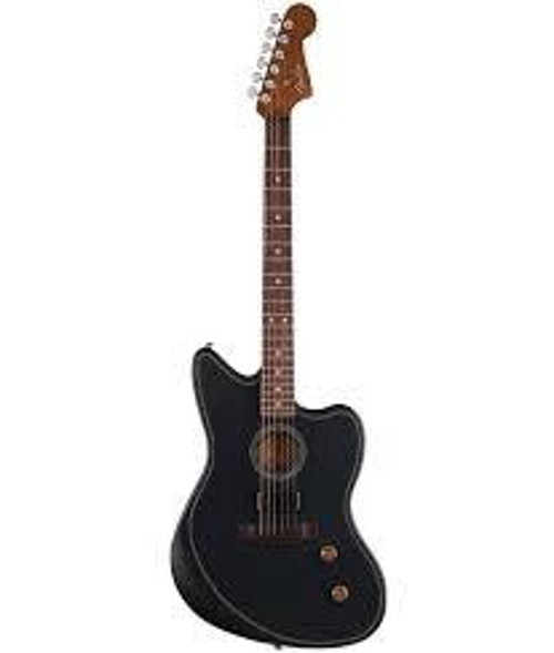 Acoustasonic Standard Jazzmaster Gülağacı Klavye Black Elektro Akustik Gitar