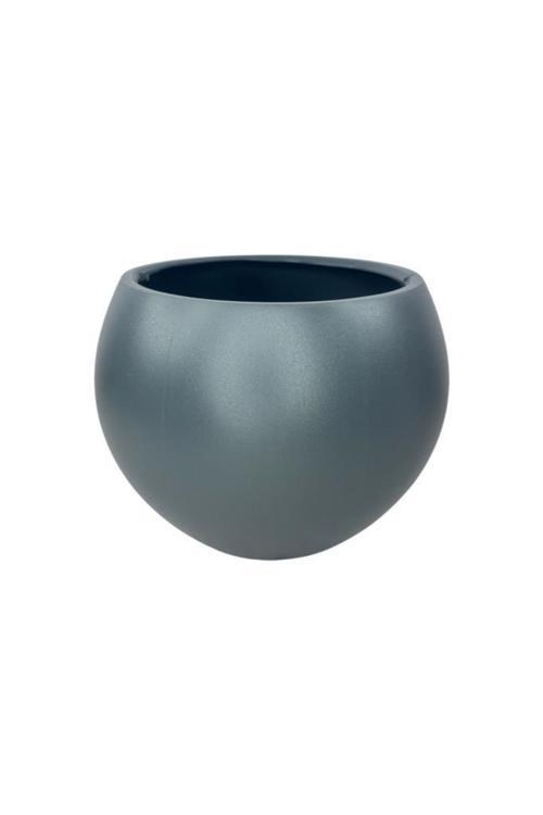 Küre Yuvarlak Top Vazo Dekoratif Saksı ANTRASİT 25*20cm