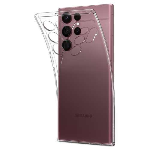 Samsung Galaxy S22 Ultra Kamera Korumalı Şeffaf Silikon Kılıf