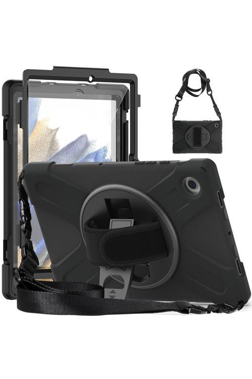 Samsung Galaxy Tab A8 (10.5 inc) Zırhlı Armour Defender Askılı Kılıf Sm - X200