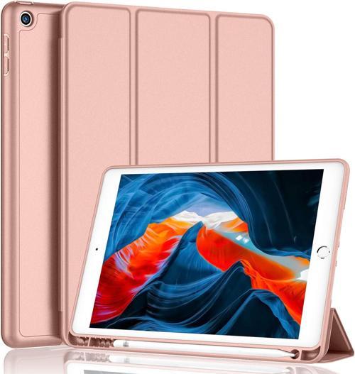 Apple iPad 7. Nesil 10.2 inc (2019) Kalemlikli Uyku Modlu Yatay Standlı Stromix Smart Kılıf A2197 A2200 A2198