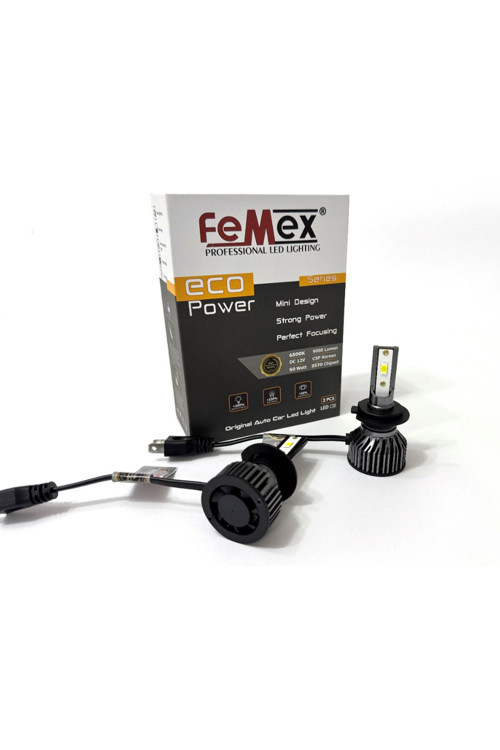 Yeni Eco Power H7 Şimşek Etkili Led Xenon 50W 9000 Lumen
