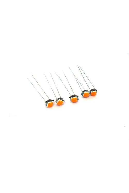 5 Adet T3-T4-T5 Duy Uyumlu Mini Kıl Bacak Led Ampul Turuncu