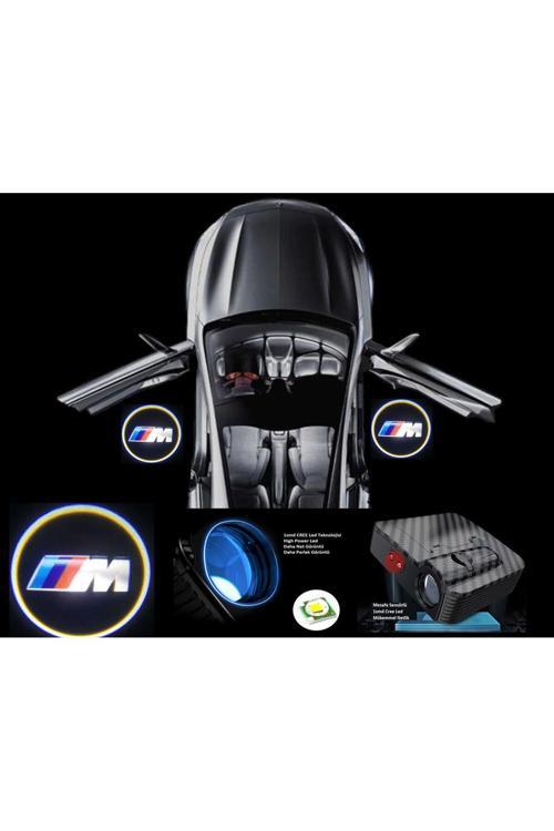 2 Adet Bmw M İle Uyumlu Pilli Yapıştırmalı Sensörlü Mıknatıssız Kapı Altı Led Logo