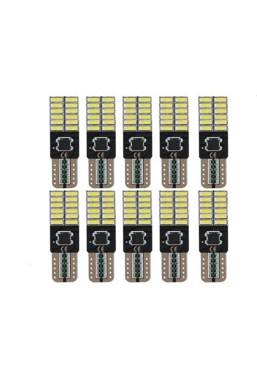 10 Adet T10 Led 24 Ledli Yassı Park Plaka İç Aydınlatma Ledi Beyaz