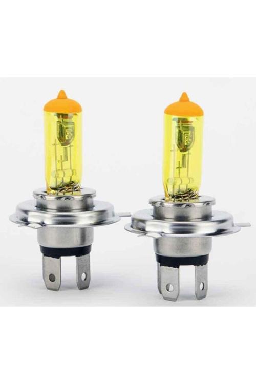 12V 60/55W H4 Süper Sarı Işık Civciv Sarısı Limon Sarısı Ampul Seti