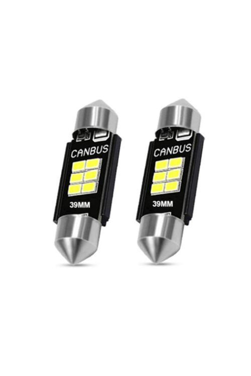 2 Adet 39Mm Sofit Led Ampul 6 Ledli Güçlü Işık