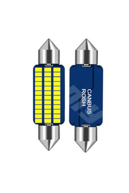 2 Adet 41Mm Uzun Boy Sofit Led Ampul 36 Ledli Güçlü Işık