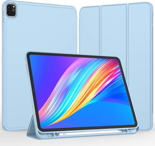 Apple iPad Pro 12.9 (2021) 5. Nesil Kalemlikli Uyku Modlu Yatay Standlı Stromix Smart Kılıf A2378 A2461 A2379