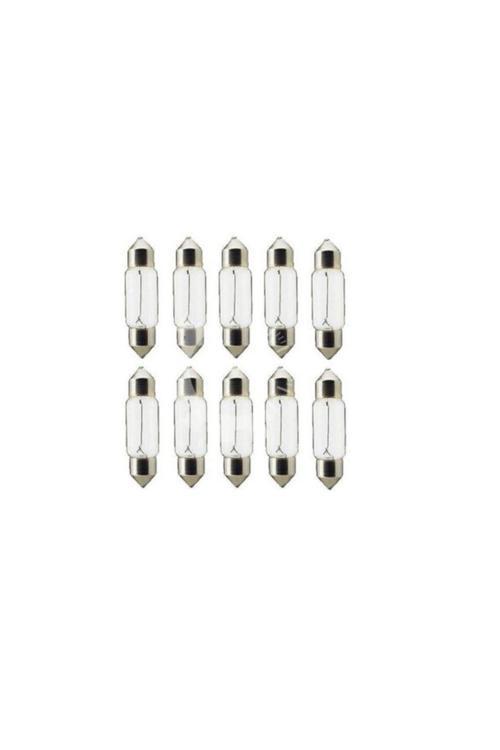 10 Adet 12V C5W 36Mm Orta Boy Standart Sofit Ampul