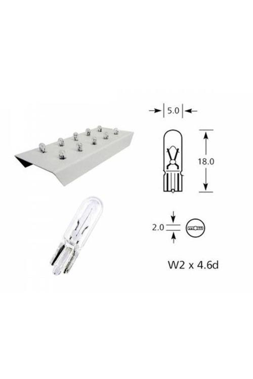 10 Adet 12V T5 1.2W Dipsiz Standart Gösterge Ampul
