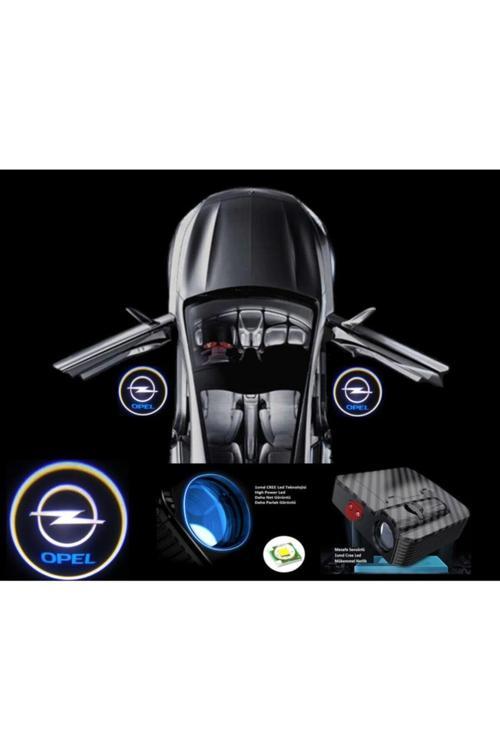 2 Adet Opel İle Uyumlu Pilli Yapıştırmalı Sensörlü Mıknatıssız Kapı Altı Led Logo