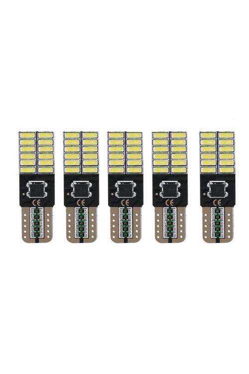 5 Adet T10 Led 24 Ledli Yassı Park Plaka İç Aydınlatma Ledi Beyaz