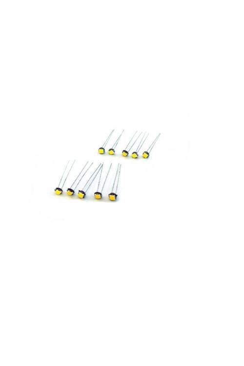10 Adet T3-T4-T5 Duy Uyumlu Mini Kıl Bacak Led Ampul Beyaz