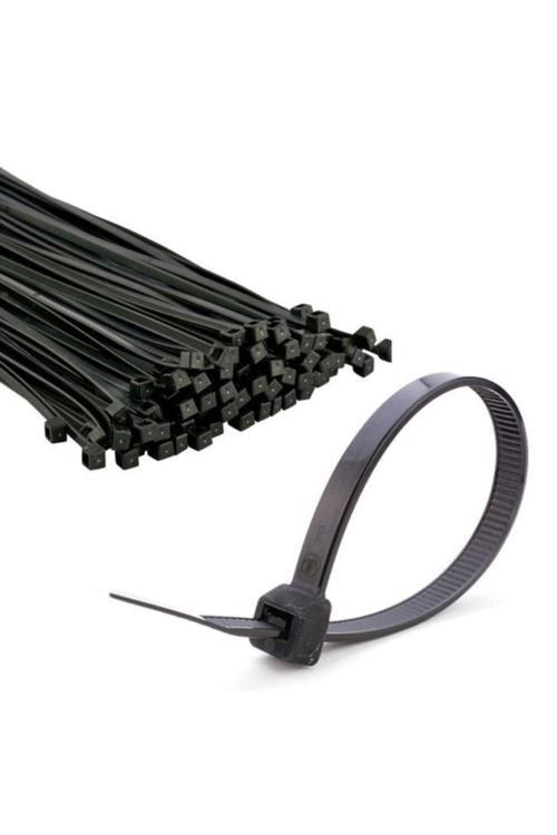 100 Adet Siyah Plastik Cırt Kelepçe Kablo Bağı 4.8X200Mm