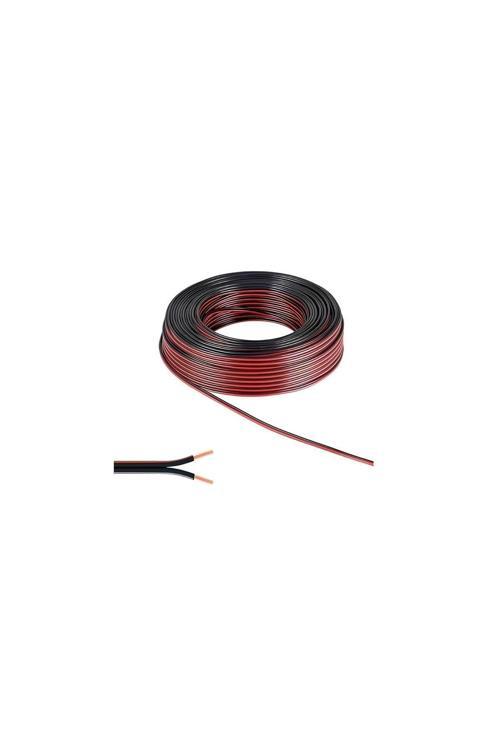 25 Metre 2X0.75 Elektrik Tesisat Bitişik Yassı Kordon Hoparlör Kablosu
