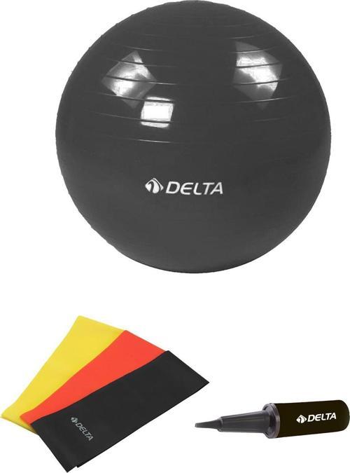 55 cm Pilates Topu 3'lü Pilates Bandı Egzersiz Direnç Lastiği Pilates Topu Pompası 5'li Set