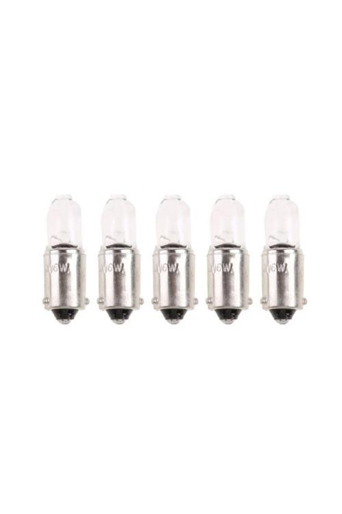 5 Adet 12V H6W 6W Standart Ampul Bax9S