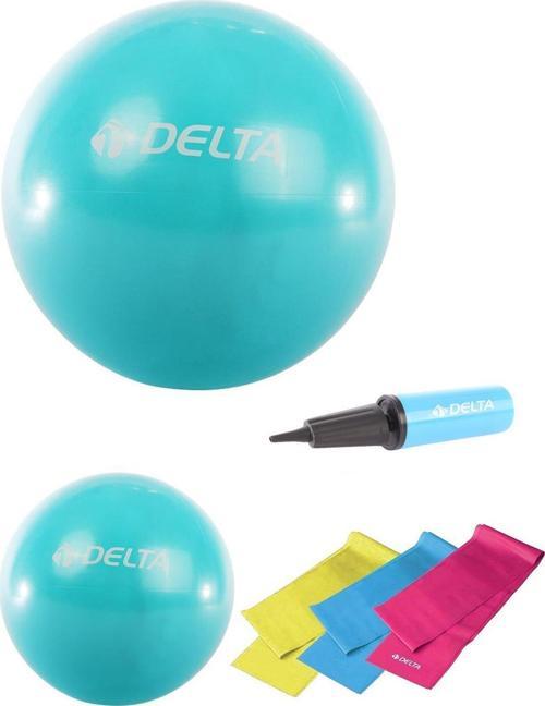 55 cm-20 cm Pilates Topu 3'lü Pilates Bandı Egzersiz Direnç Lastiği Pilates Topu Pompası Seti