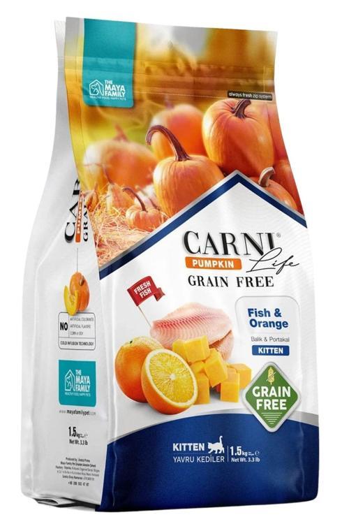 Pumpkin Tahılsız Yavru Kedi Balık & Portakal 1,5 Kg