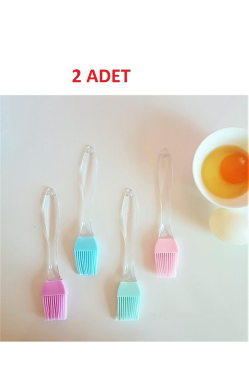 (2 Adet) Silikon Yumurta Fırçası Yumuşak Uçlu Pasta Fırçası Küçük Boy (2 Adet)