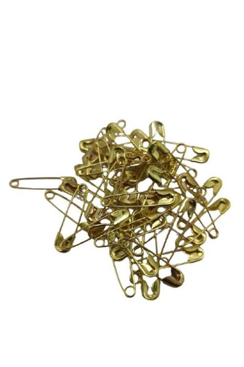 (1 Paket) 50 Adetli Sarı Çengelli Iğne 2 Cm Boyundadır Mini Boy (1 Paket) 1Adet