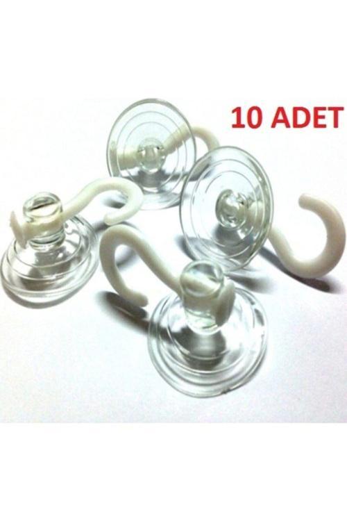 (10 Adet) Küçük 3Cm Vantuz Öpücük Askı Cam